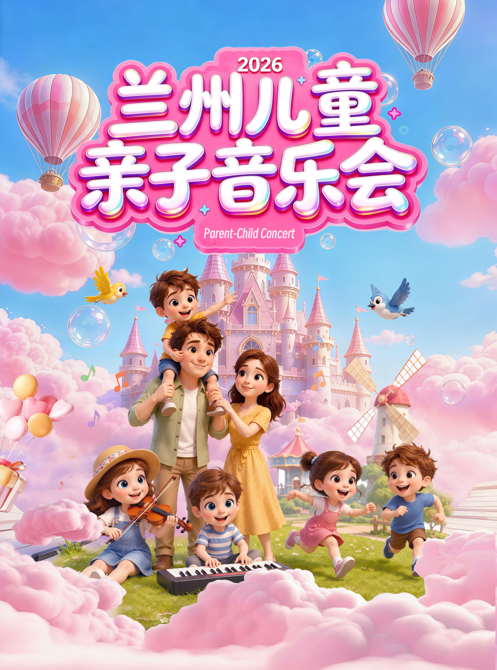 【甘肃】爱乐汇轻音乐团·亲子音乐会 海报