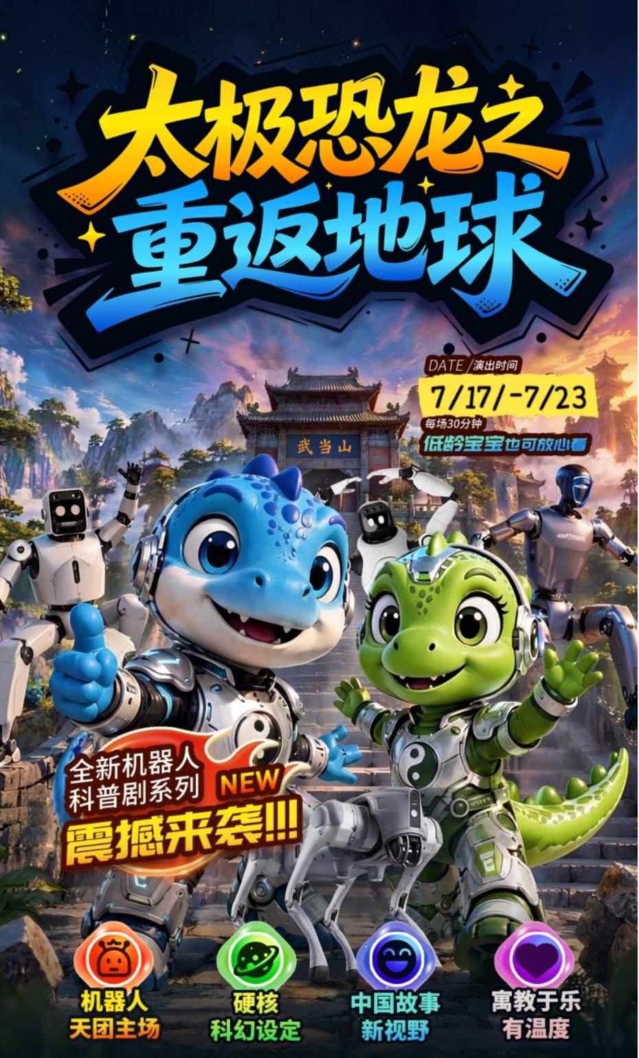 十堰市·【沉浸式剧场】强烈推荐!《太极恐龙之重返地球》【亚新国际影城】溜娃目的地 海报
