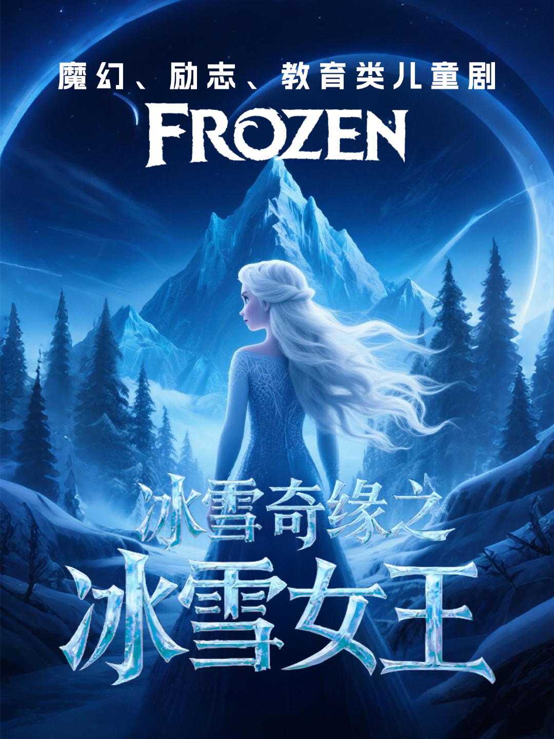 【邯郸站】8月2日大型奇幻儿童舞台剧《冰雪奇缘之冰雪女王》 海报