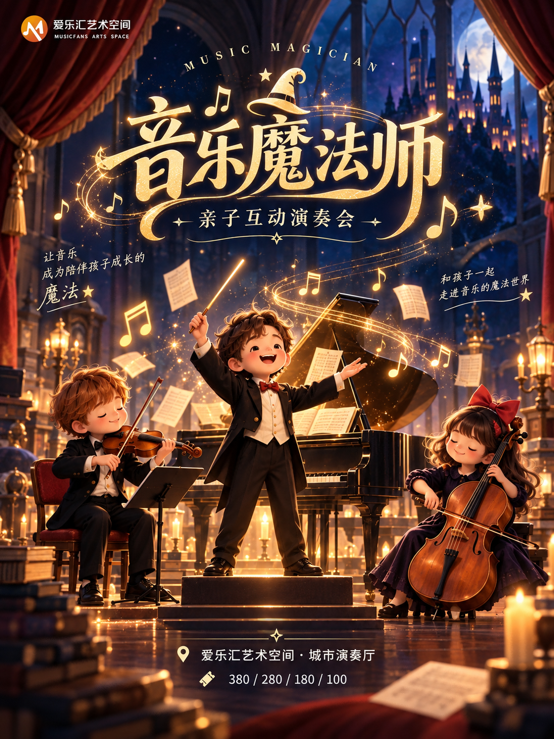 「音乐魔法师」——《哈利波特》《魔女宅急便》《四小天鹅》沉浸式亲子互动演奏会 海报