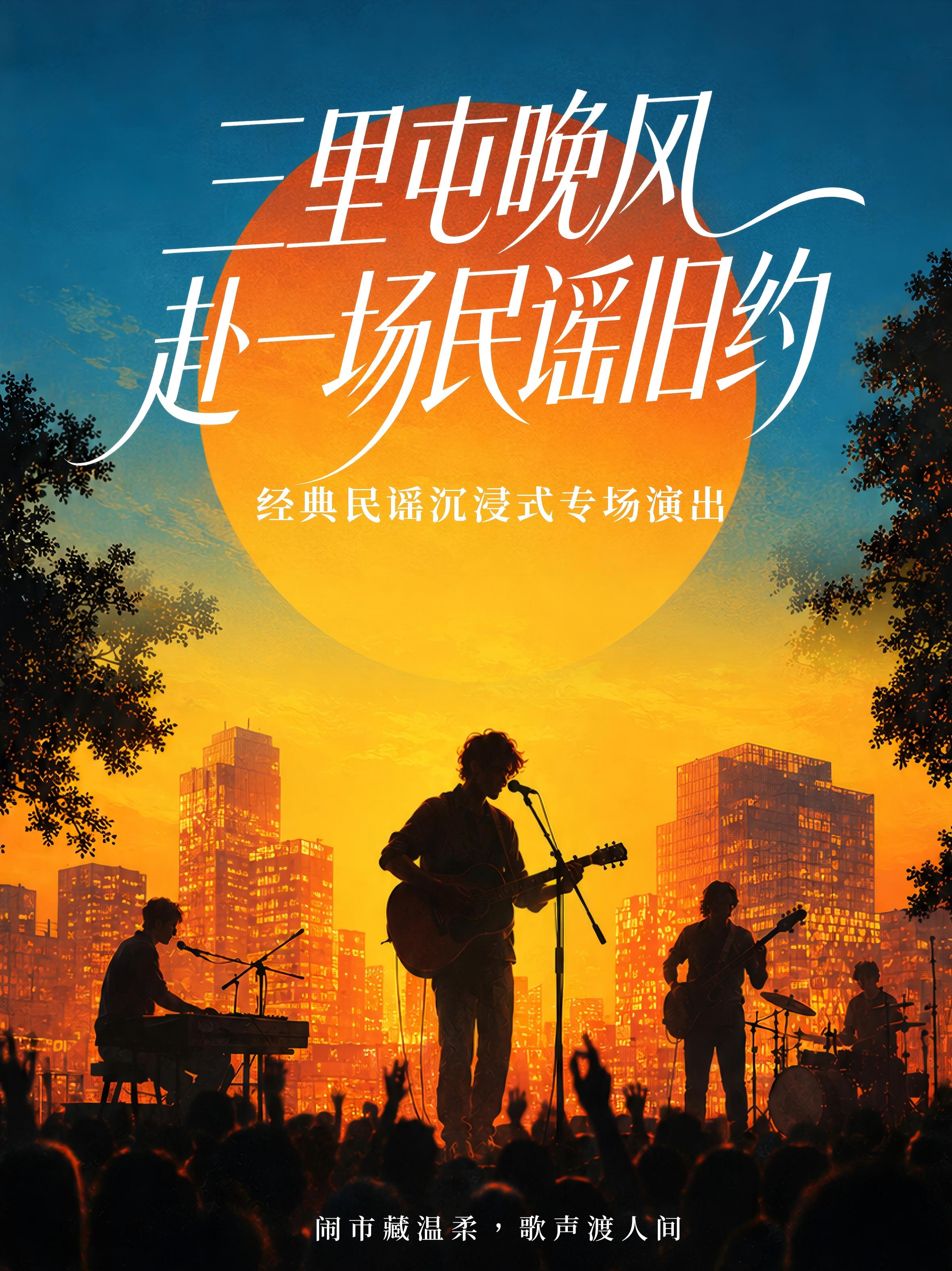 三里屯经典民谣专场沉浸式演唱会 晚风赴一场民谣旧约 海报