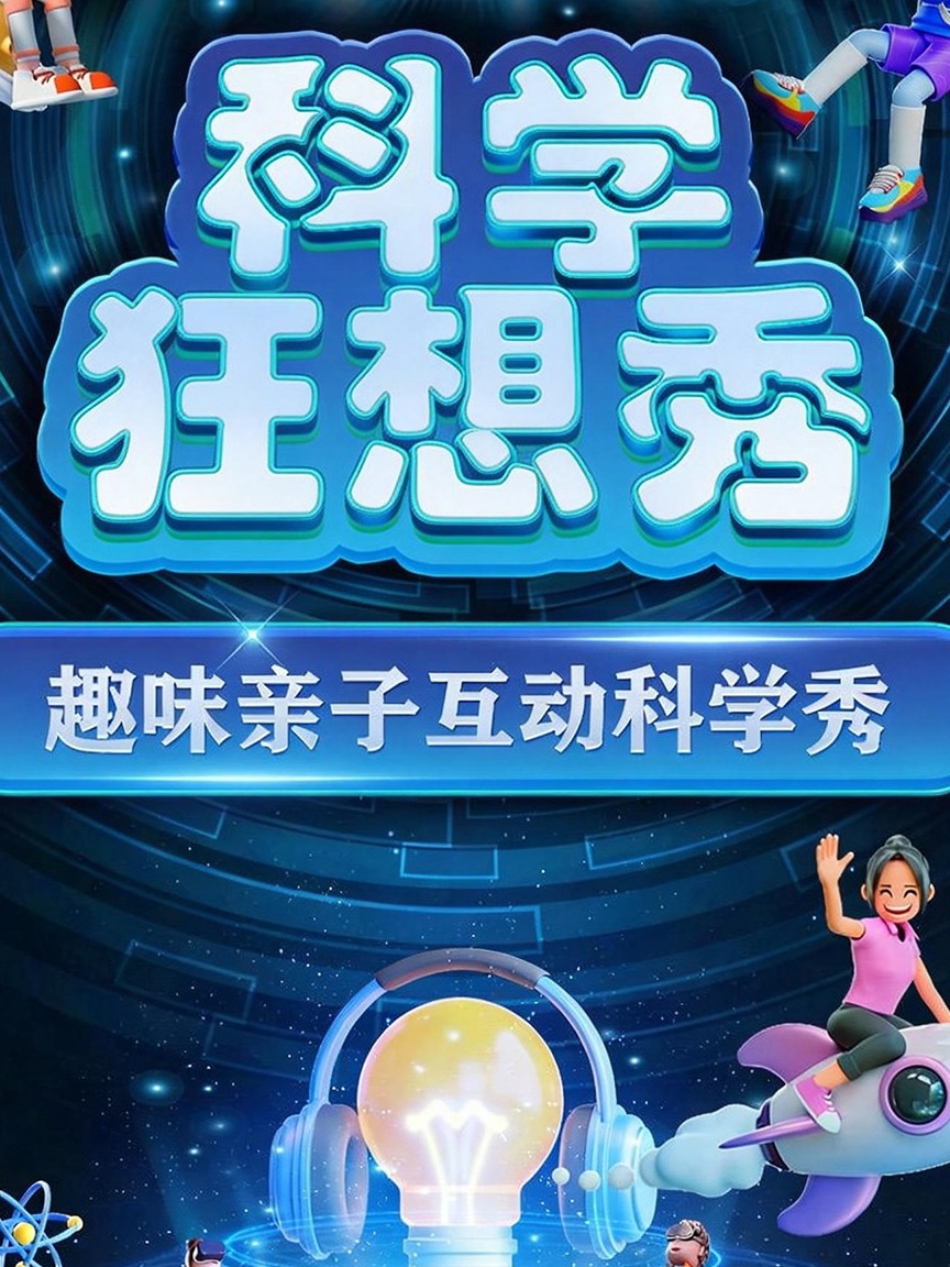 【可选座】东阳站10月17日儿童舞台剧《科学狂想秀》 海报