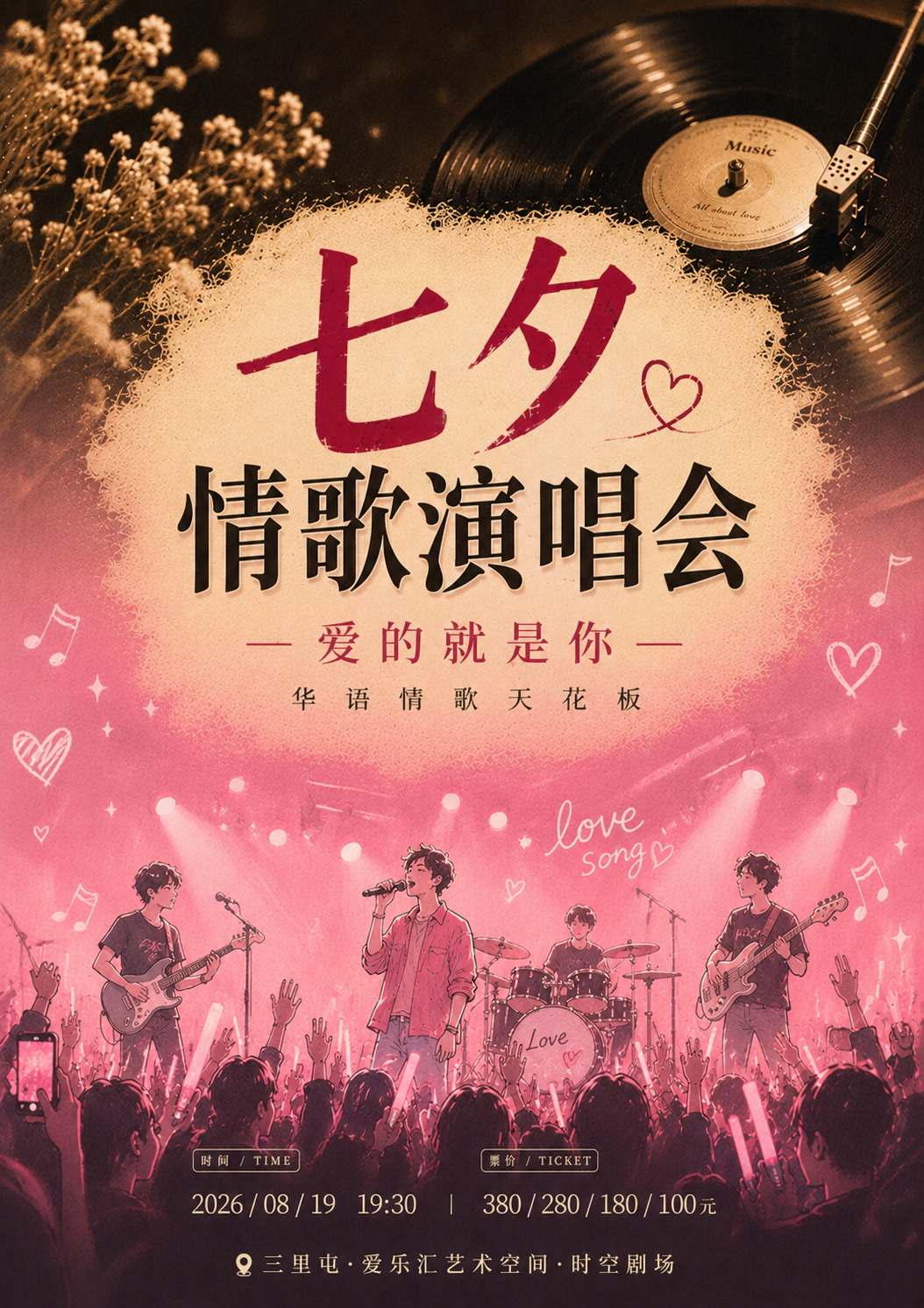 “爱的就是你”华语情歌天花板-七夕情歌演唱会 海报