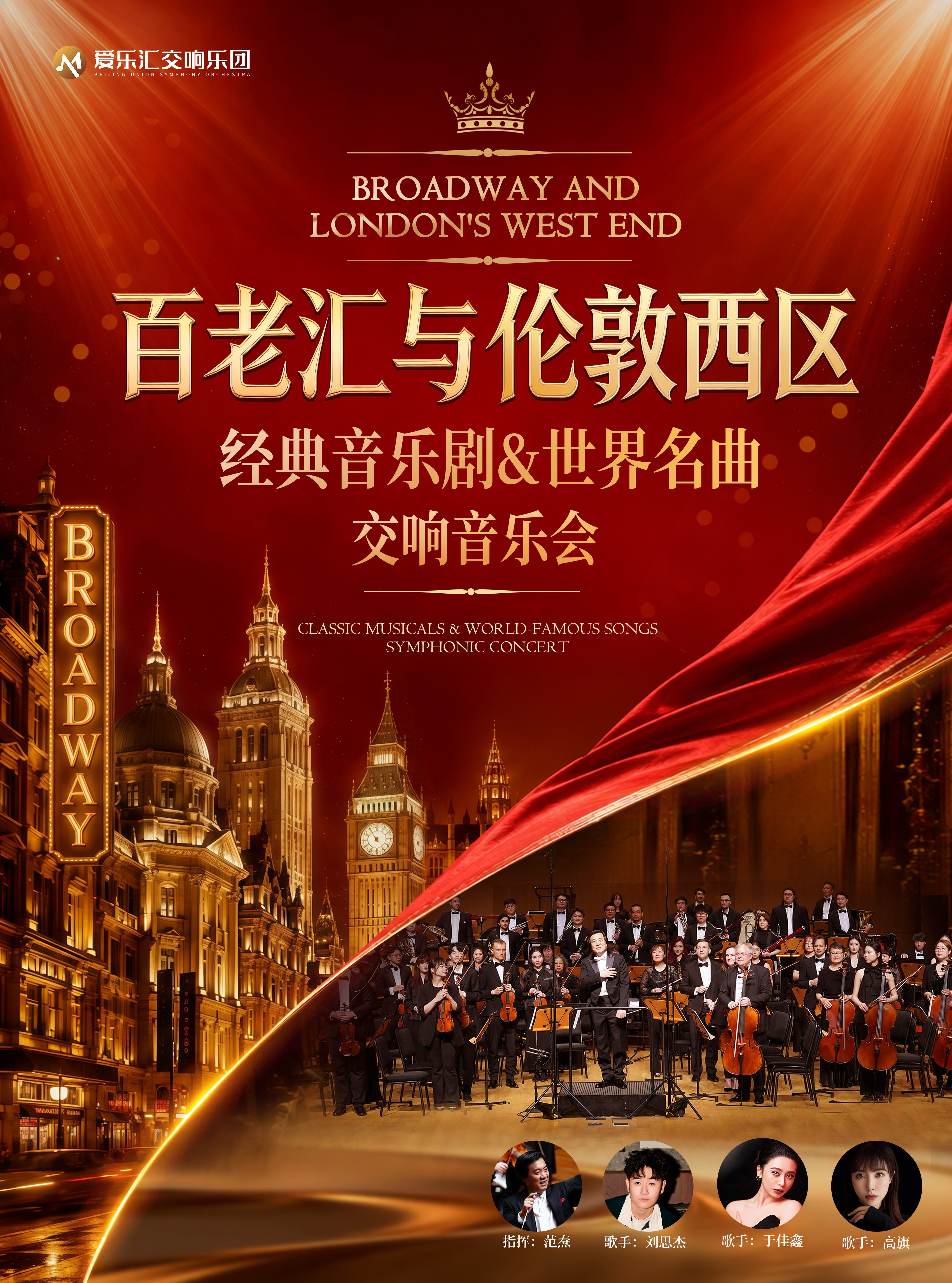 “百老汇与伦敦西区”经典音乐剧&世界名曲交响音乐会 海报