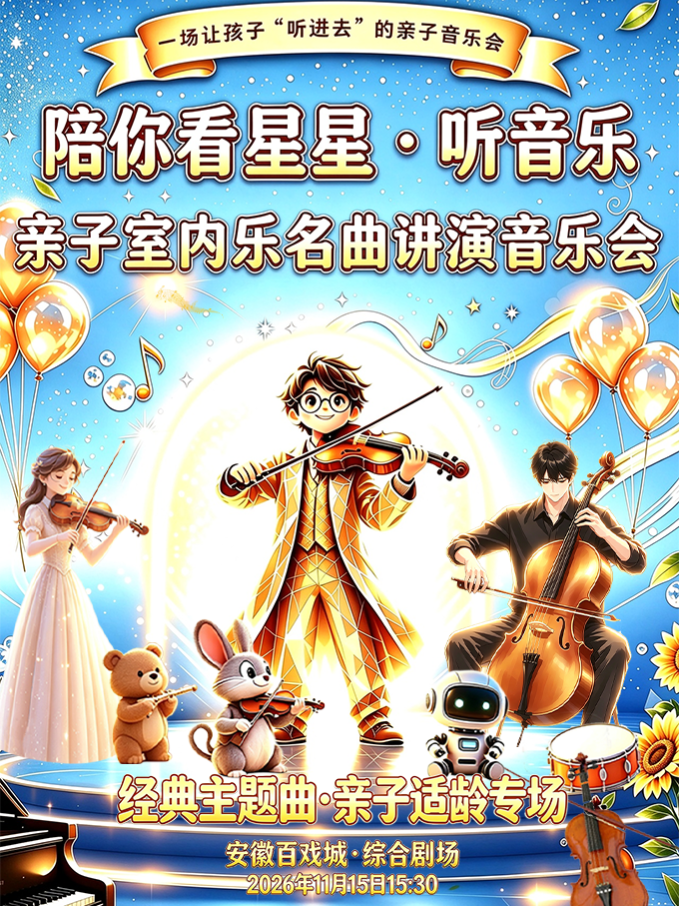 陪你看星星·听音乐｜亲子室内乐名曲讲演音乐会 海报